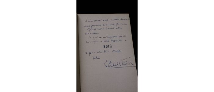 VIALAR : Soir - Signed book, First edition - Edition-Originale.com