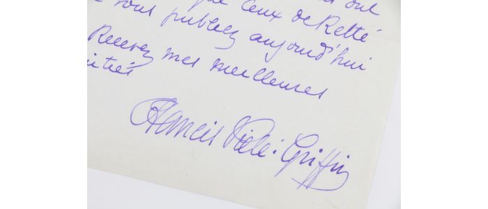 VIELE-GRIFFIN : Lettre autographe datée et signée adressée à Edouard Ducoté à propos d'un poème qu'il lui a recommandé pour sa revue sans en prendre auparavant connaissance : 
