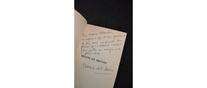 VILAINE : Hélène en miettes - Signed book, First edition - Edition-Originale.com