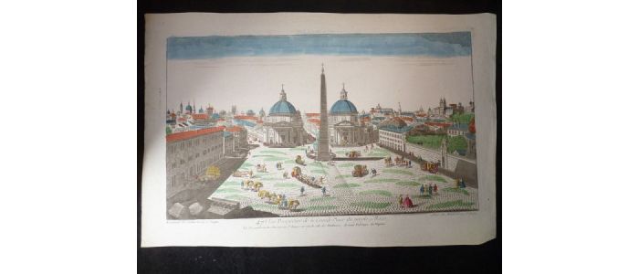 Vue D Optique Vue Perspective De La Grande Place Du Peuple A Rome First Edition Edition