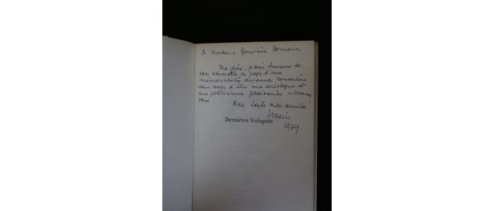 WEISS : Dernières voluptés - Signed book, First edition - Edition-Originale.com
