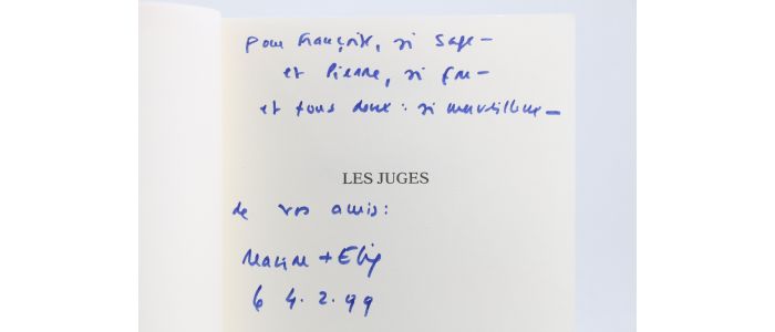 WIESEL : Les juges - Autographe, Edition Originale - Edition-Originale.com