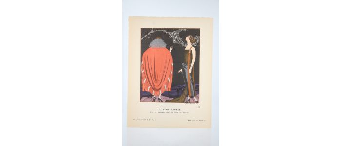WORTH : La Voie lactée. Robe et manteau pour le soir, de Worth (pl.22, La Gazette du Bon ton, 1921 n°3) - Edition Originale - Edition-Originale.com