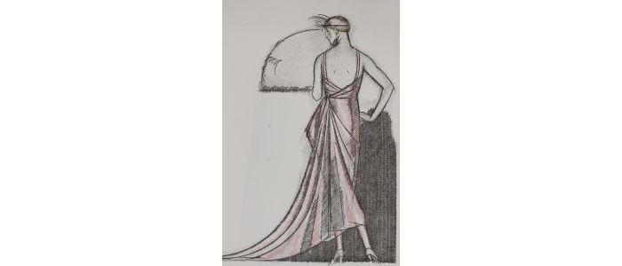 WORTH : Une robe du soir de Worth (pl.39, La Gazette du Bon ton, 1920 n°5) - First edition - Edition-Originale.com