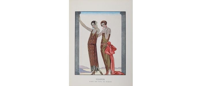 WORTH : Vesper. Robes du soir, de Worth (pl.60, La Gazette du Bon ton, 1922 n°8) - Edition Originale - Edition-Originale.com