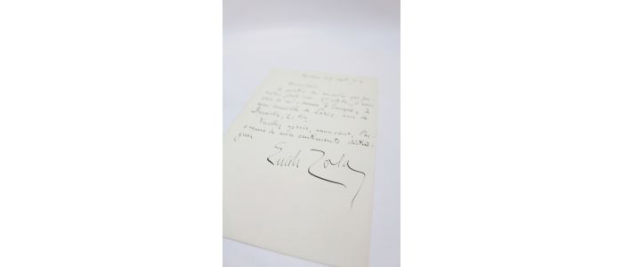 ZOLA : Lettre autographe datée, signée et adressée depuis Médan - Signed book, First edition - Edition-Originale.com