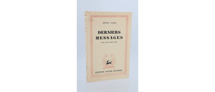 ZWEIG : Derniers messages - First edition - Edition-Originale.com