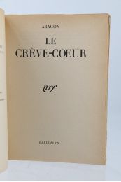 ARAGON : Le crève-coeur - Edition Originale - Edition-Originale.com