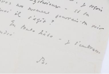 BALTHUS : Lettre autographe signée adressée à Henriette Gomès - Signed book, First edition - Edition-Originale.com