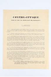 BATAILLE : Contre-Attaque. Union de Lutte des Intellectuels révolutionnaires - First edition - Edition-Originale.com