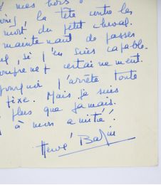 BAZIN : Lettre autographe politique datée et signée à Georges Altmann : 