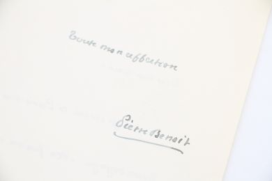 BENOIT : Lettre autographe signée adressée à un ami : 