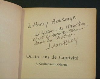 BLOY : Quatre ans de captivité à Cochons-sur-Marne - Autographe, Edition Originale - Edition-Originale.com