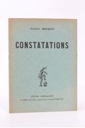 BOCQUET : Constatations - First edition - Edition-Originale.com