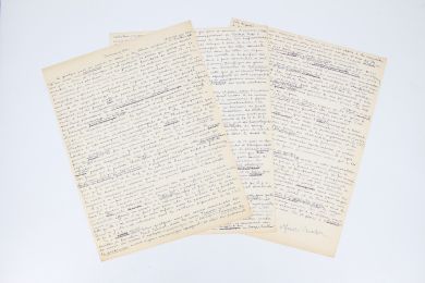 BRETON : Manuscrit autographe signé complet du discours prononcé le 22 février 1952 à la salle Wagram en faveur des condamnés à mort espagnols - Libro autografato, Prima edizione - Edition-Originale.com