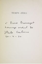 CALVINO : Temps zéro - Libro autografato, Prima edizione - Edition-Originale.com