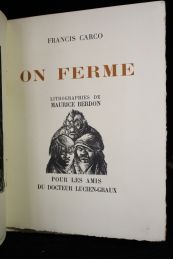 CARCO : On ferme - First edition - Edition-Originale.com