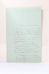 CAROLUS-DURAN : Lettre autographe signée au sujet d'une oeuvre attribuée à Raphaël : l'Apollon et Marsyas  - Signiert, Erste Ausgabe - Edition-Originale.com