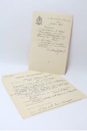 CARRIER-BELLEUSE : Lettre autographe signée et notice biographique autographe adressée à Jules Martin - Autographe, Edition Originale - Edition-Originale.com