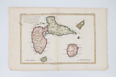 Carte des Isles de la Guadeloupe, de Marie Galante, de la Désirade, et celles des Saintes - Edition Originale - Edition-Originale.com