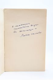 CASALS : Conversations avec Pablo Casals. Souvenirs et opinions d'un musicien - Autographe, Edition Originale - Edition-Originale.com