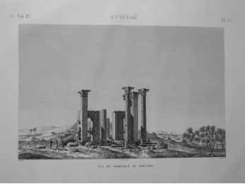 DESCRIPTION DE L'EGYPTE.  Antinoë. Vue du portique du théâtre. (ANTIQUITES, volume IV, planche 55) - Erste Ausgabe - Edition-Originale.com