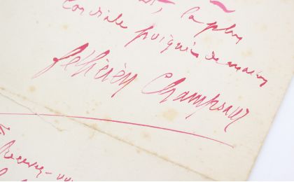 CHAMPSAUR : Lettre autographe adressée à un ami écrivain à propos notamment de la prochaine parution de son ouvrage l'Orgie latine chez Fasquelle  - Autographe, Edition Originale - Edition-Originale.com