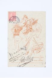 CHERET : Carte postale autographe signée adressée à Emile Straus - Signed book, First edition - Edition-Originale.com