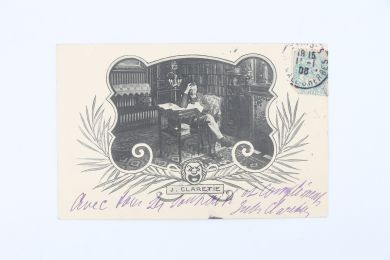 CLARETIE : Carte postale autographe signée adressée à Emile Straus - Signed book, First edition - Edition-Originale.com
