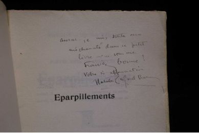 CLIFFORD BARNEY : Eparpillements - Signed book, First edition - Edition-Originale.com