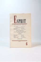COLLECTIF : Esprit. Nouvelle série : N°6 de la 27ème année - First edition - Edition-Originale.com