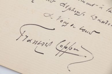 COPPEE : Lettre autographe datée et signée à son ami Léon Daudet à propos de la mort de son père Alphonse survenue quelques jours plus tôt : 