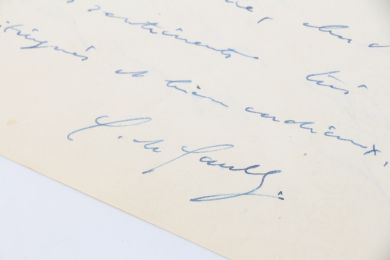DE GAULLE : Lettre autographe signée adressée à Ivan Loiseau à propos de ses biographies de Rivarol et de Choderlos de Laclos qu'il a récemment lues : 