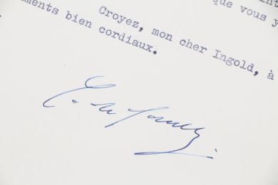 DE GAULLE : Lettre tapuscrite signée adressée au général Ingold  - Autographe, Edition Originale - Edition-Originale.com
