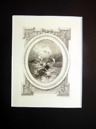 La Fontaine, Fables, Le singe et le dauphin. Eau forte originale sur papier Vergé - First edition - Edition-Originale.com