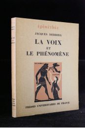 DERRIDA : La voix et le phénomène - Libro autografato, Prima edizione - Edition-Originale.com