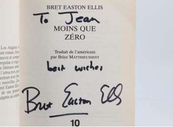 ELLIS : Moins que zéro - Signed book - Edition-Originale.com