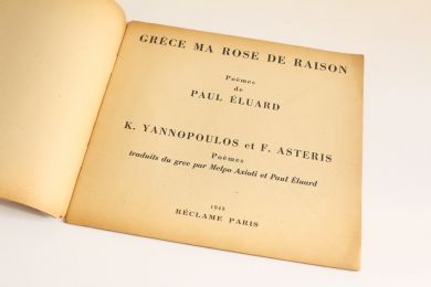 ELUARD : Grèce ma rose de raison - Prima edizione - Edition-Originale.com