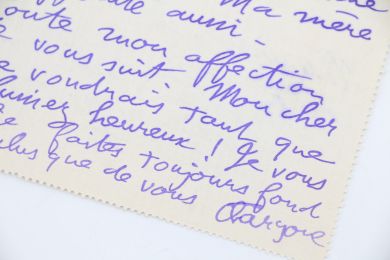 FARRERE : Lettre autographe signée à son ami Pierre Louÿs se lamentant sur leurs respectifs problèmes de santé : 