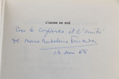 FOURCADE : L'arche de Noé - Autographe, Edition Originale - Edition-Originale.com