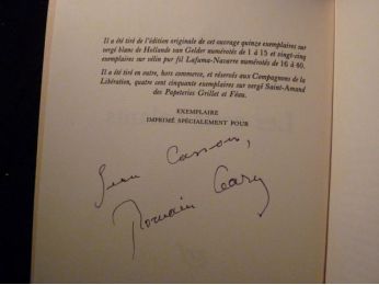GARY : Les cerfs-volants - Libro autografato, Prima edizione - Edition-Originale.com