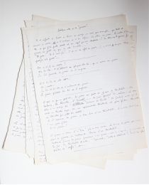 GENET : Manuscrit autographe inédit de Jean Genet regroupant des notes et des réflexions sur le pouvoir qu'il a intitulé : Quelques notes sur le 