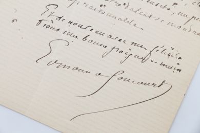 GONCOURT : Lettre autographe datée et signée adressée à un confrère écrivain à propos de l'ouvrage qu'il lui a envoyé : 