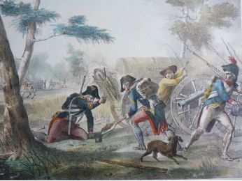 Combat de Saint Martial (1794). Lithographie aquarellée et gommée - First edition - Edition-Originale.com