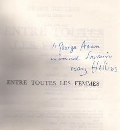 HELLENS : Entre toutes les femmes - Autographe, Edition Originale - Edition-Originale.com