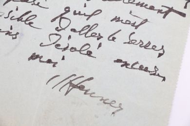 HENNER : Billet autographe signé adressé à son ami le peintre Edouard Detaille  - Libro autografato, Prima edizione - Edition-Originale.com