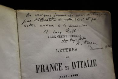 HERZEN : Lettres de France et d'Italie (1847-1852) - Signiert, Erste Ausgabe - Edition-Originale.com