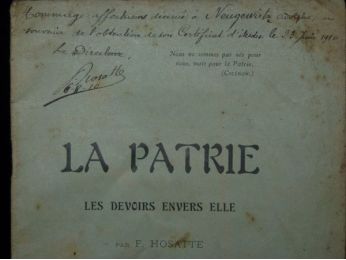 HOSATTE : La patrie. Les devoirs envers elle - Signiert, Erste Ausgabe - Edition-Originale.com