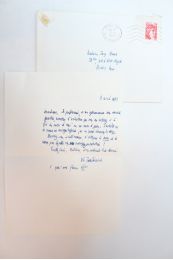 JANKELEVITCH : Lettre autographe datée, signée et adressée à Jani Brun depuis son domicile parisien du Quai aux fleurs - Autographe, Edition Originale - Edition-Originale.com