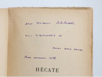 JOUVE : Hécate - Autographe, Edition Originale - Edition-Originale.com